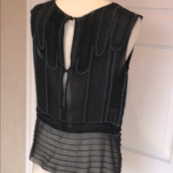 3.1 Phillip Lim Beaded Silk Chiffon Top - Picture 10 of 12